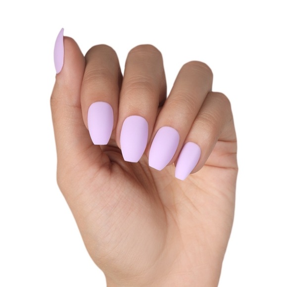 Marmalade Lilac Coffin Matte Nails - Picture 2 of 4